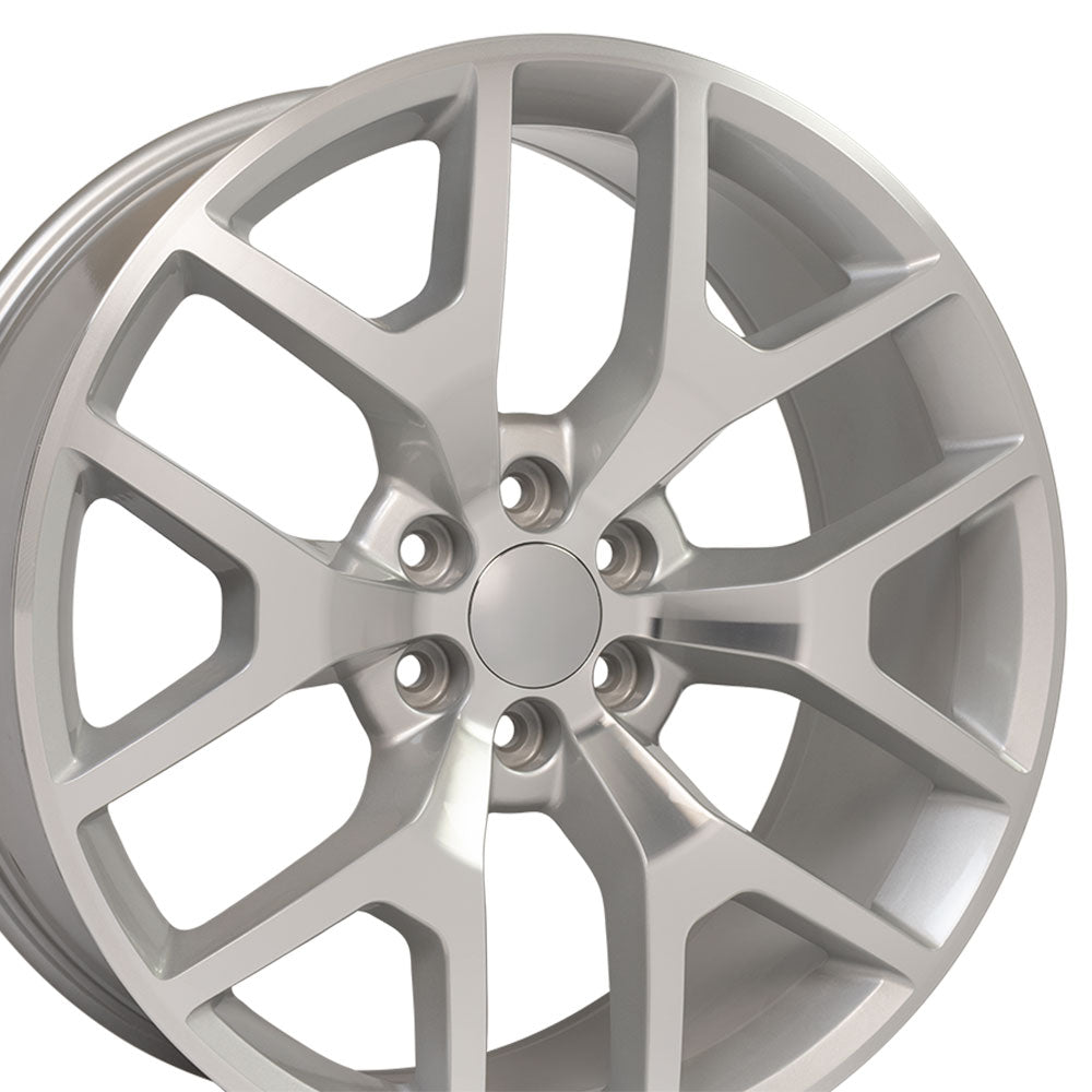 OE Wheels Replica CV92 Silver Machined 24x10.0 +31 6x139.7mm 78.1mm - Wheelwiz