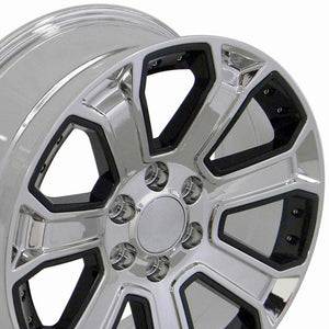 OE Wheels Replica CV93 Chrome with Black 22x9.0 +31 6x139.7mm 78.1mm