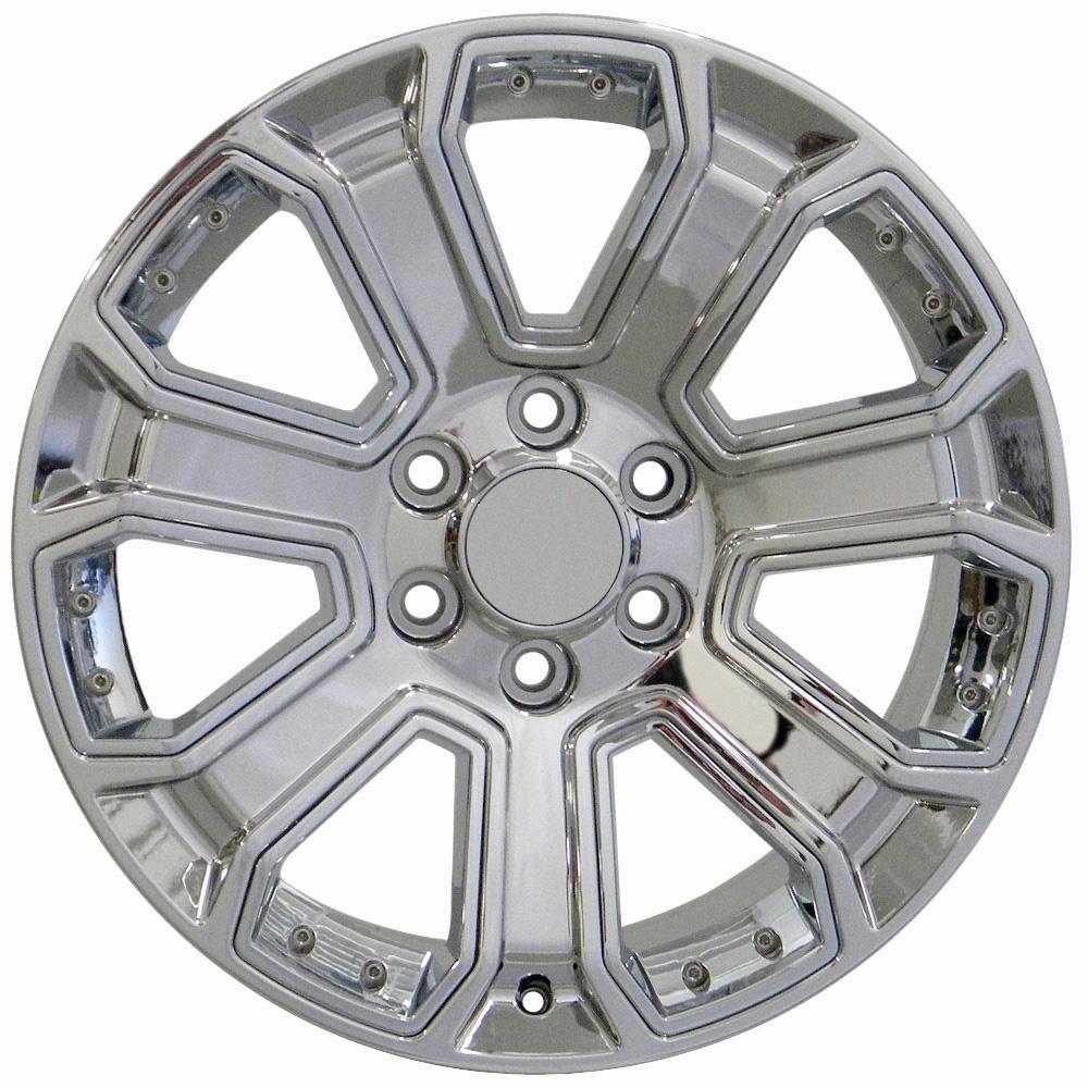 OE Wheels Replica CV93B Chrome with Chrome Insert 22x9.0 +24 6x139.7mm 78.1mm