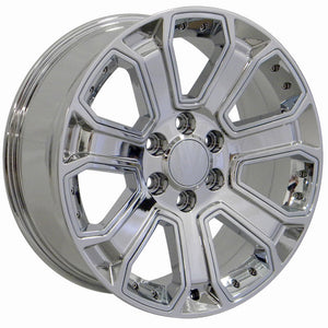 OE Wheels Replica CV93B Chrome with Chrome Insert 22x9.0 +24 6x139.7mm 78.1mm