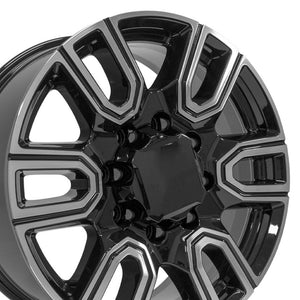 OE Wheels Replica CV96A Black Machined 20x8.5 +12 8x165.1mm 116.7mm