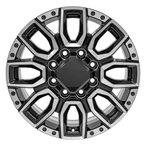 OE Wheels Replica CV97A Black with Milled Edge 20x8.5 +12 8x165.1mm 116.7mm