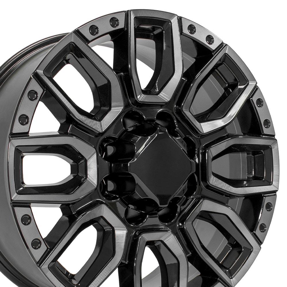 OE Wheels Replica CV97A Black Milled Edge with Tinted Clear 20x8.5 +12 8x165.1mm 116.7mm - Wheelwiz