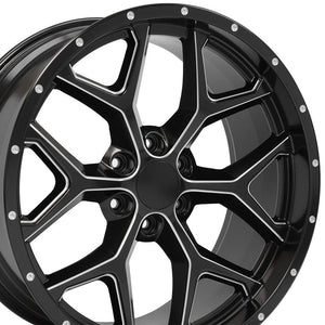 OE Wheels Replica CV98 Satin Black with Milled Edge 22x9.5 +24 6x139.7mm 78.1mm