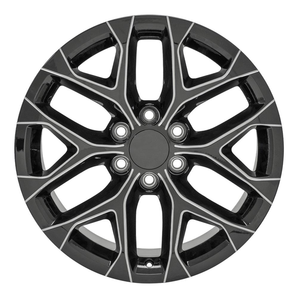 OE Wheels Replica CV98B Black with Milled Edge 20x9.0 +27 6x139.7mm 78.1mm