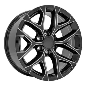 OE Wheels Replica CV98B Black with Milled Edge 20x9.0 +27 6x139.7mm 78.1mm