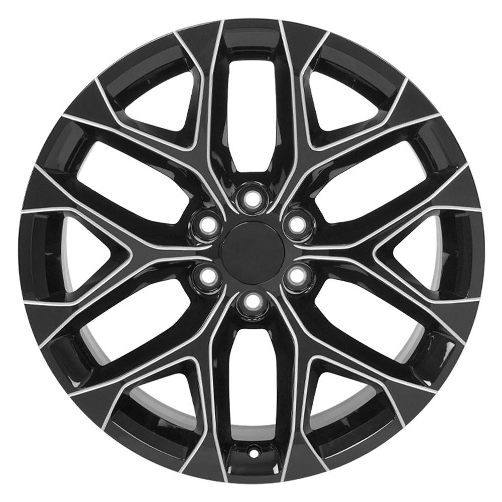 OE Wheels Replica CV98B Black with Milled Edge 22x9.0 +24 6x139.7mm 78.1mm - Wheelwiz