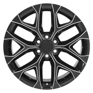 OE Wheels Replica CV98B Black with Milled Edge 22x9.0 +24 6x139.7mm 78.1mm