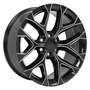 OE Wheels Replica CV98B Black with Milled Edge 22x9.0 +24 6x139.7mm 78.1mm