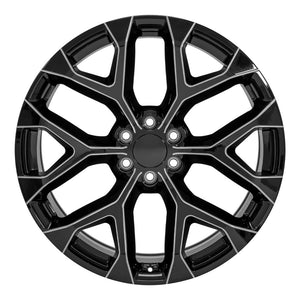 OE Wheels Replica CV98B Black with Milled Edge 24x10.0 +24 6x139.7mm 78.1mm