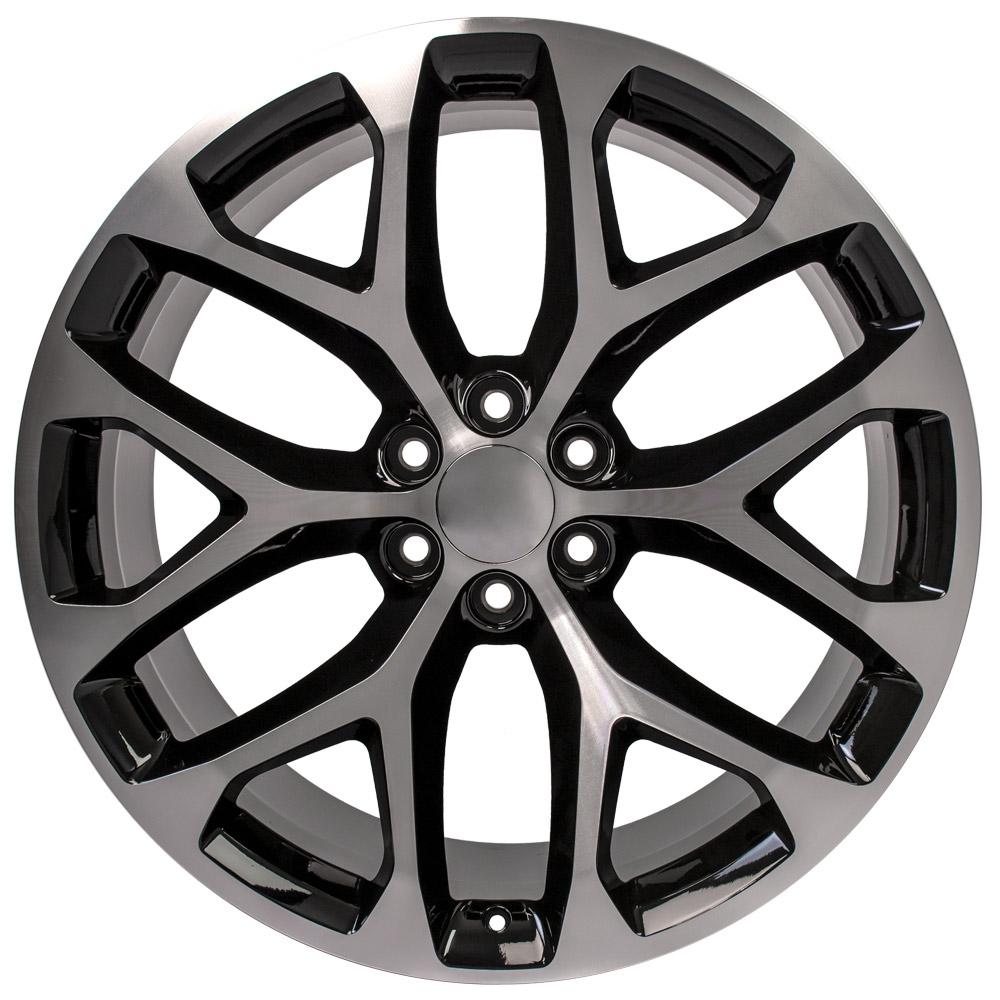 OE Wheels Replica CV98B Black Machined 24x10.0 +24 6x139.7mm 78.1mm