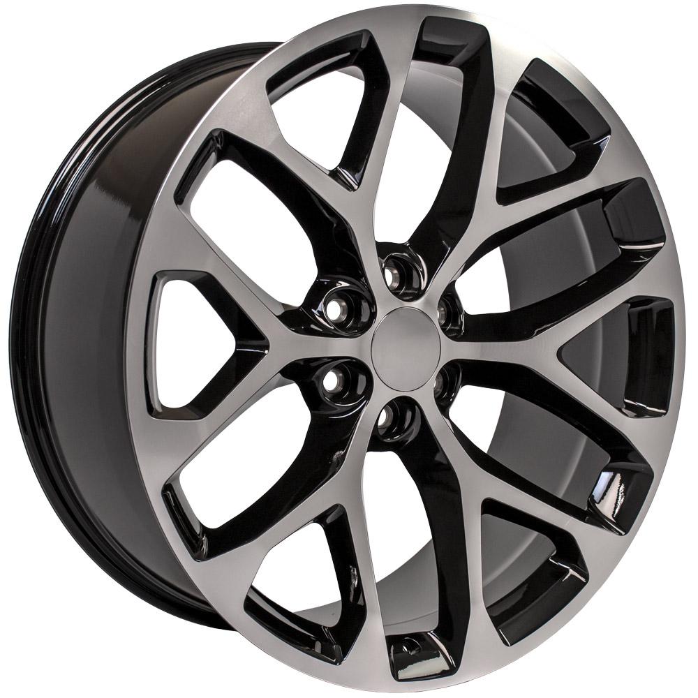 OE Wheels Replica CV98B Black Machined 24x10.0 +24 6x139.7mm 78.1mm