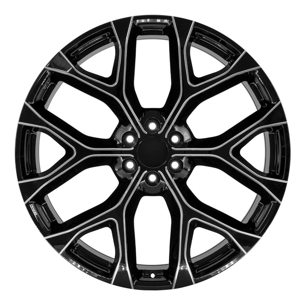 OE Wheels Replica CV98B Black with Milled Edge 26x10.0 +24 6x139.7mm 78.1mm