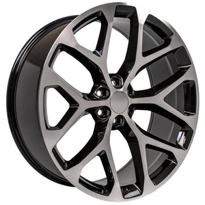 OE Wheels Replica CV98B Black Machined  26x10.0 +24 6x139.7mm 78.1mm