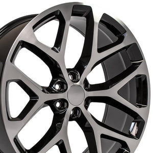 OE Wheels Replica CV98B Black Machined  26x10.0 +24 6x139.7mm 78.1mm