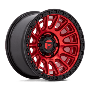 Fuel Offroad D834 CYCLE Candy Red W/ Black Ring 17x9 +1 6x139.7mm 106.1mm - Wheelwiz