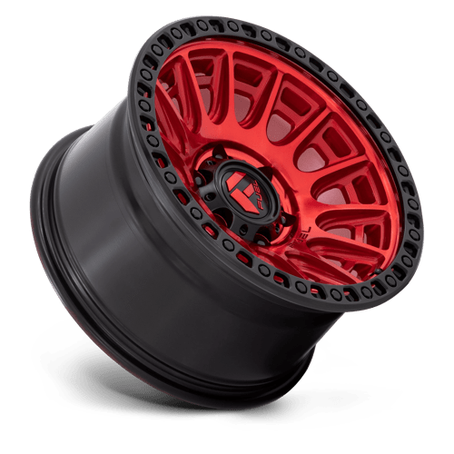 Fuel Offroad D834 CYCLE Candy Red W/ Black Ring 17x9 +1 6x139.7mm 106.1mm - Wheelwiz