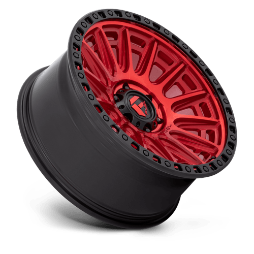 Fuel Offroad D834 CYCLE Candy Red W/ Black Ring 20x9 +1 6x139.7mm 106.1mm - Wheelwiz