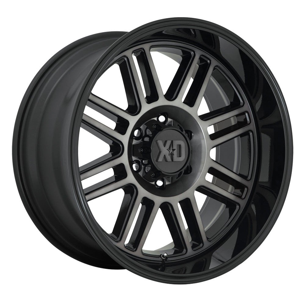 XD Series XD850 CAGE Gloss Black With Gray Tint 20x9 +18 8x180mm 124.2mm - Wheelwiz