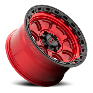 KMC KM548 CHASE Candy Red With Black Lip 20x9 00 5x127mm 71.5mm