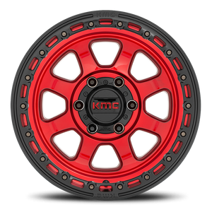 KMC KM548 CHASE Candy Red With Black Lip 20x9 00 5x127mm 71.5mm