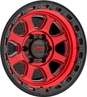 KMC KM548 CHASE Candy Red With Black Lip 20x9 00 5x127mm 71.5mm