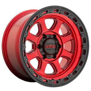 KMC KM548 CHASE Candy Red With Black Lip 20x9 00 5x127mm 71.5mm