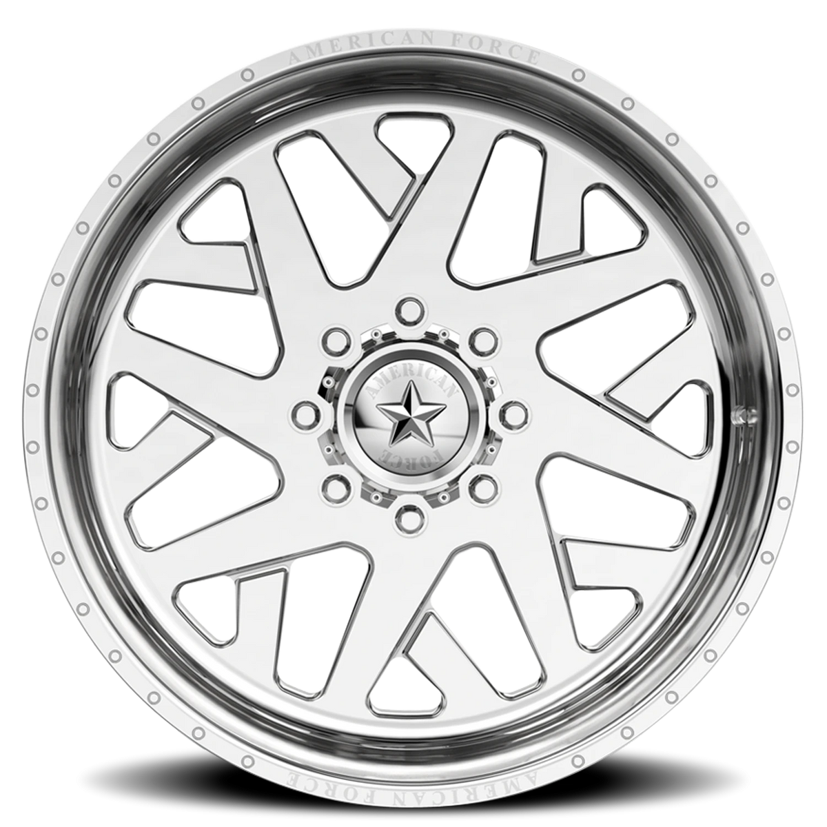 American Force F28 Chopper SS Polished 20x14 -73 6x139.7mm 100.5mm - Wheelwiz