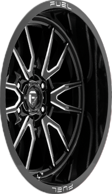 Fuel Offroad D761 CLASH Gloss Black Milled 22x12 -44 6x135mm 87.1mm