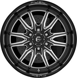 Fuel Offroad D761 CLASH Gloss Black Milled 22x12 -44 6x135mm 87.1mm