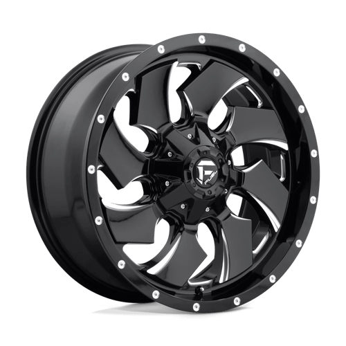 Fuel Offroad D574 CLEAVER Gloss Black Milled 20x9 +20 6x135|6x139.7mm 106.1mm - Wheelwiz