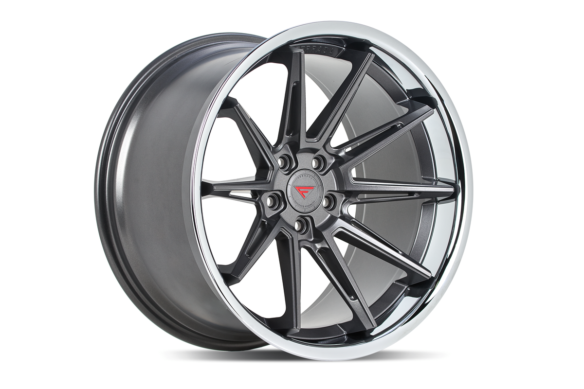 Ferrada Wheels CM2 Matte Graphite / Chrome Lip 22x9.5 +20 5x120mm 74.1mm