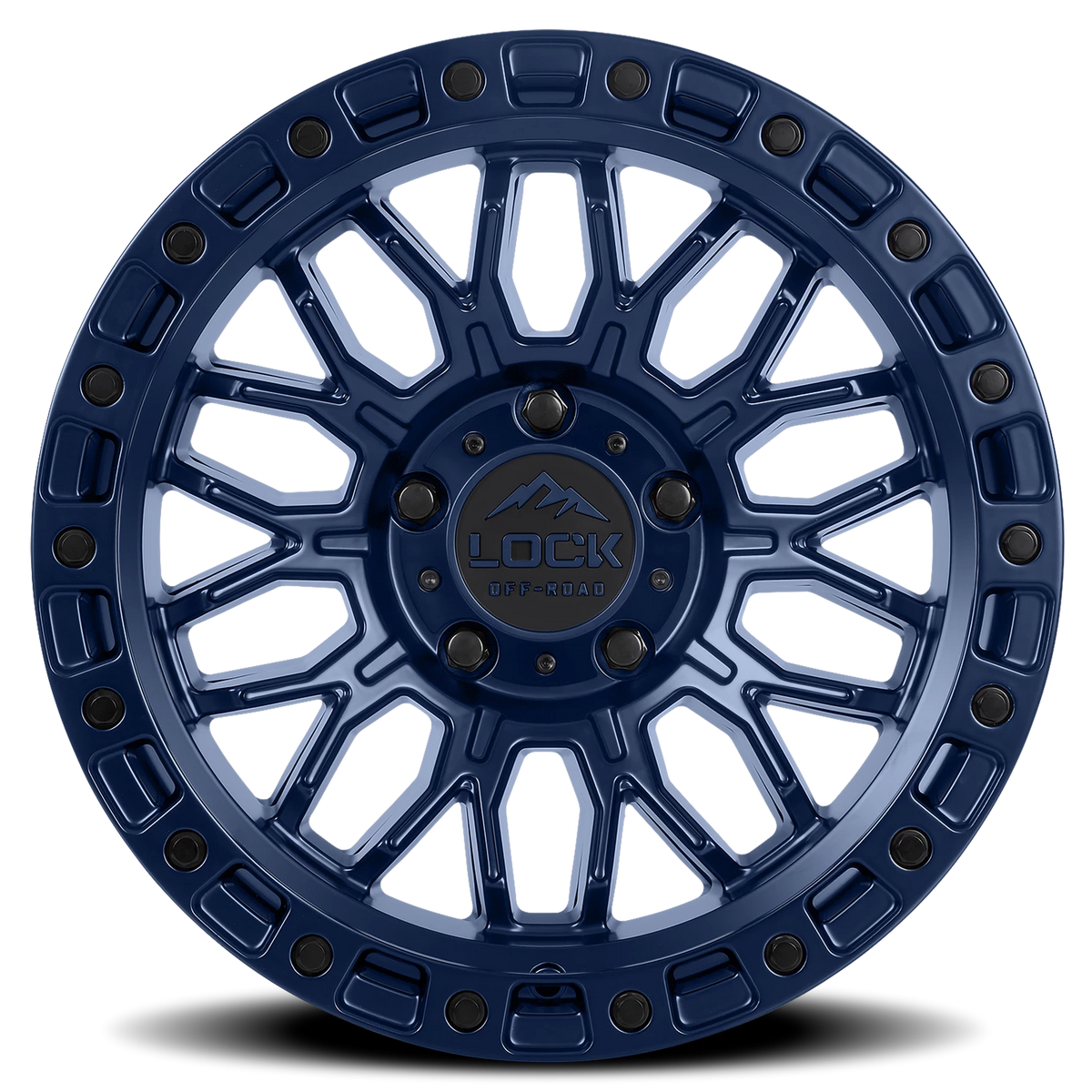 Lock Offroad Combat Matte Blue 20x10 +18 5x127mm 71.5mm