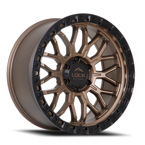 Lock Offroad Combat Matte Bronze W/ Matte Black Ring 17x9 +1 5x127mm 71.5mm