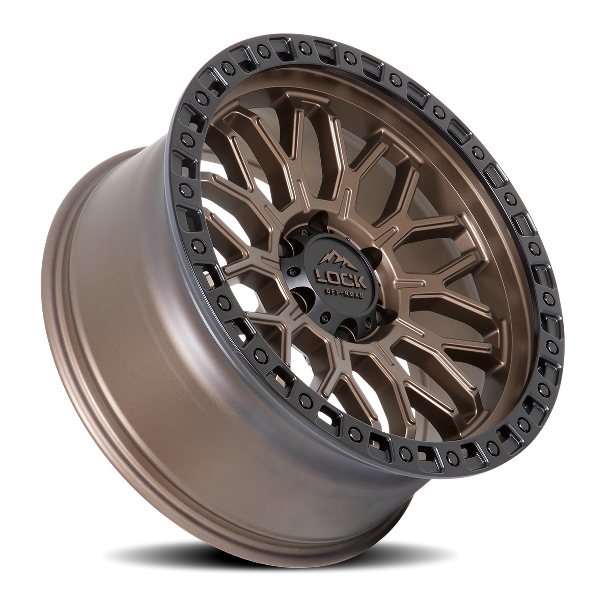 Lock Offroad Combat Matte Bronze W/ Matte Black Ring 17x9 +1 5x127mm 71.5mm