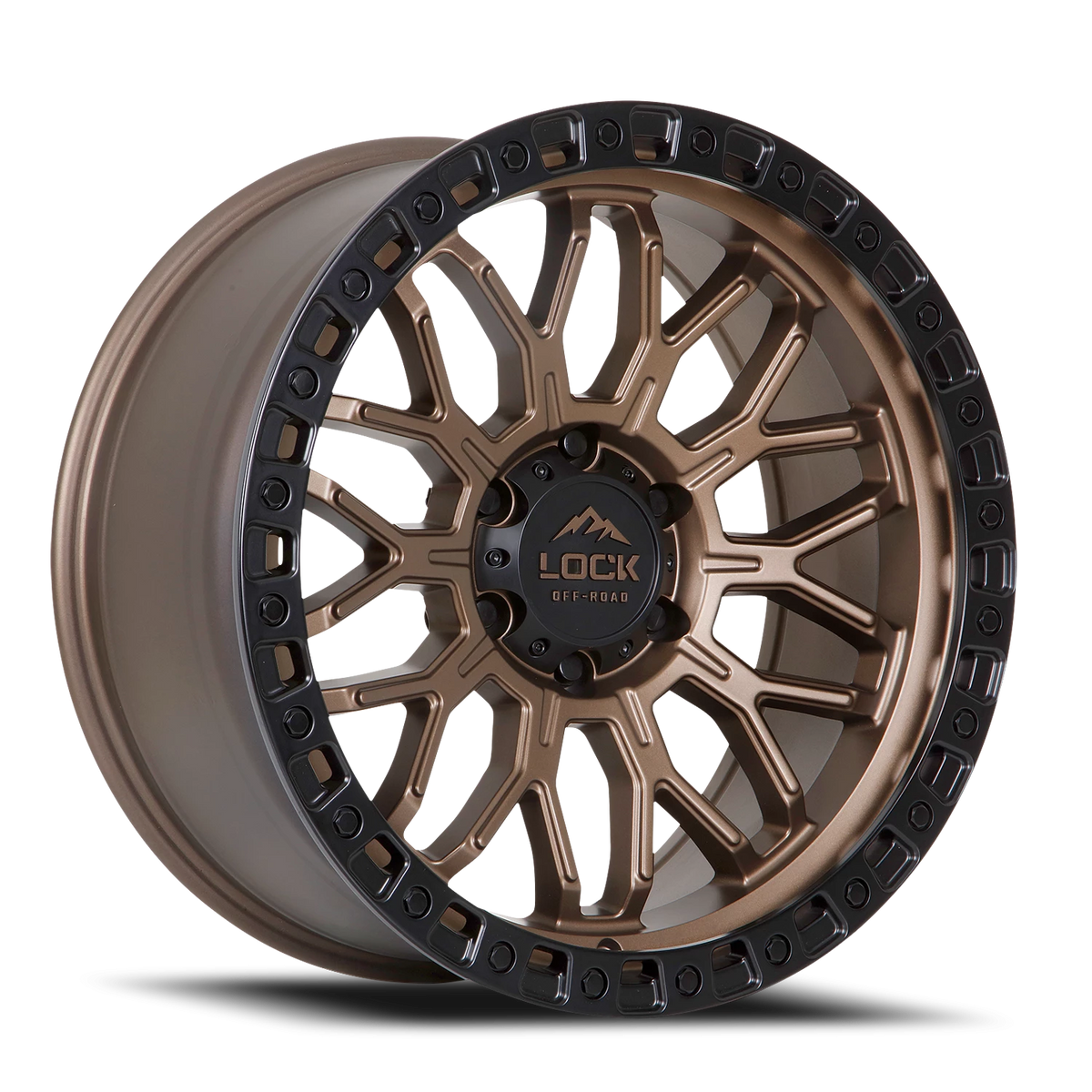 Lock Offroad Combat Matte Bronze W/ Matte Black Ring 20x9 0 6x139.7mm 106.2mm