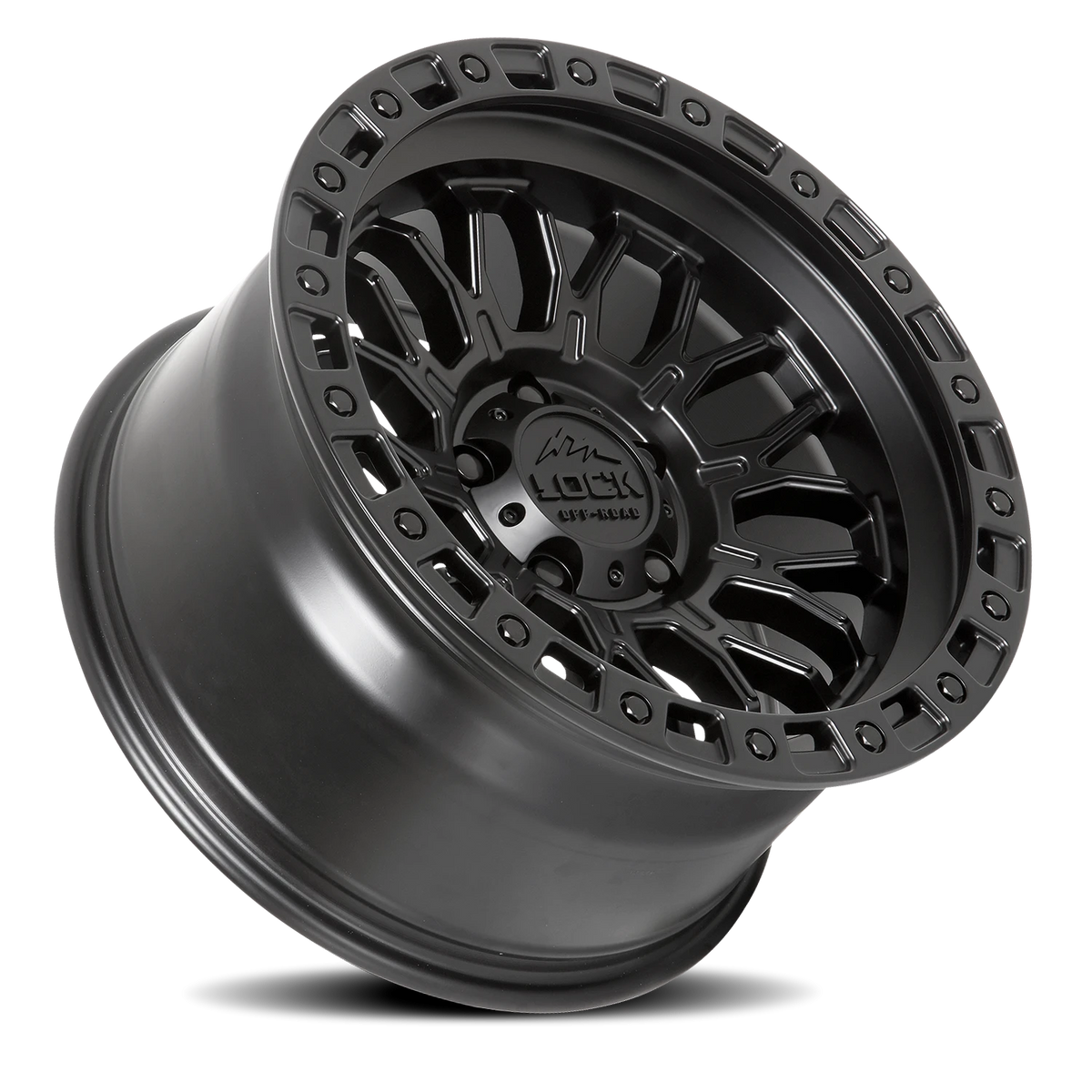 Lock Offroad Combat Matte Black W/ Matte Black Ring 17x9 +1 6x139.7mm 106.2mm
