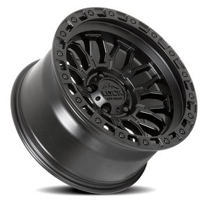 Lock Offroad Combat Matte Black W/ Matte Black Ring 17x9 +1 6x139.7mm 106.2mm