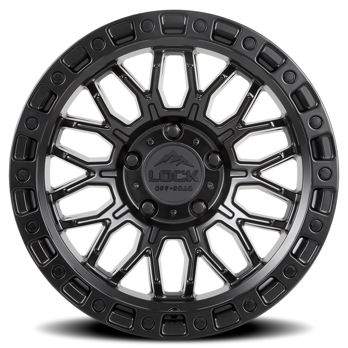 Lock Offroad Combat Matte Black W/ Matte Black Ring 20x10 +18 6x135mm 87.1mm