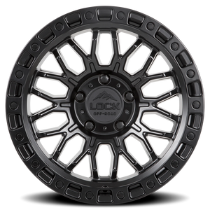 Lock Offroad Combat Matte Black W/ Matte Black Ring 20x9 0 6x139.7mm 106.2mm