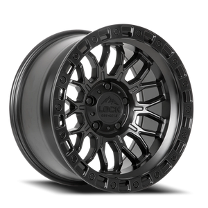 Lock Offroad Combat Matte Black W/ Matte Black Ring 20x10 +18 8x180mm 124.3mm