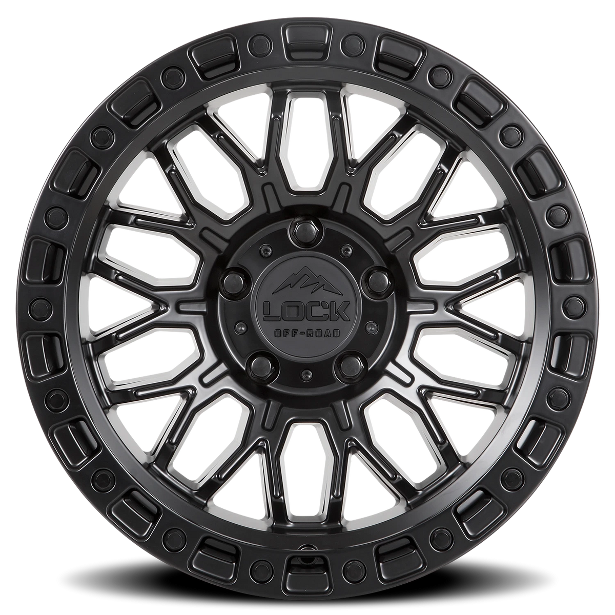 Lock Offroad Combat Matte Black W/ Matte Black Ring 20x10 +18 8x170mm 125.2mm