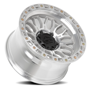 Lock Offroad Combat Machined Silver W/ Clear Coat 17x9 +1 5x127mm 71.5mm