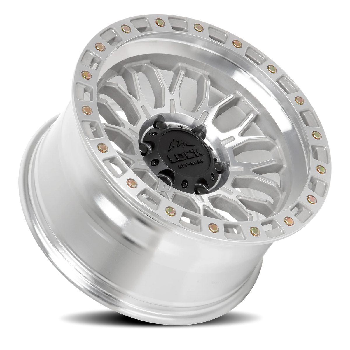 Lock Offroad Combat Machined Silver W/ Clear Coat 20x9 0 6x139.7mm 106.2mm