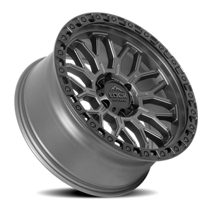 Lock Offroad Combat Matte Grey W/ Matte Black Ring 17x9 -12 6x139.7mm 106.2mm