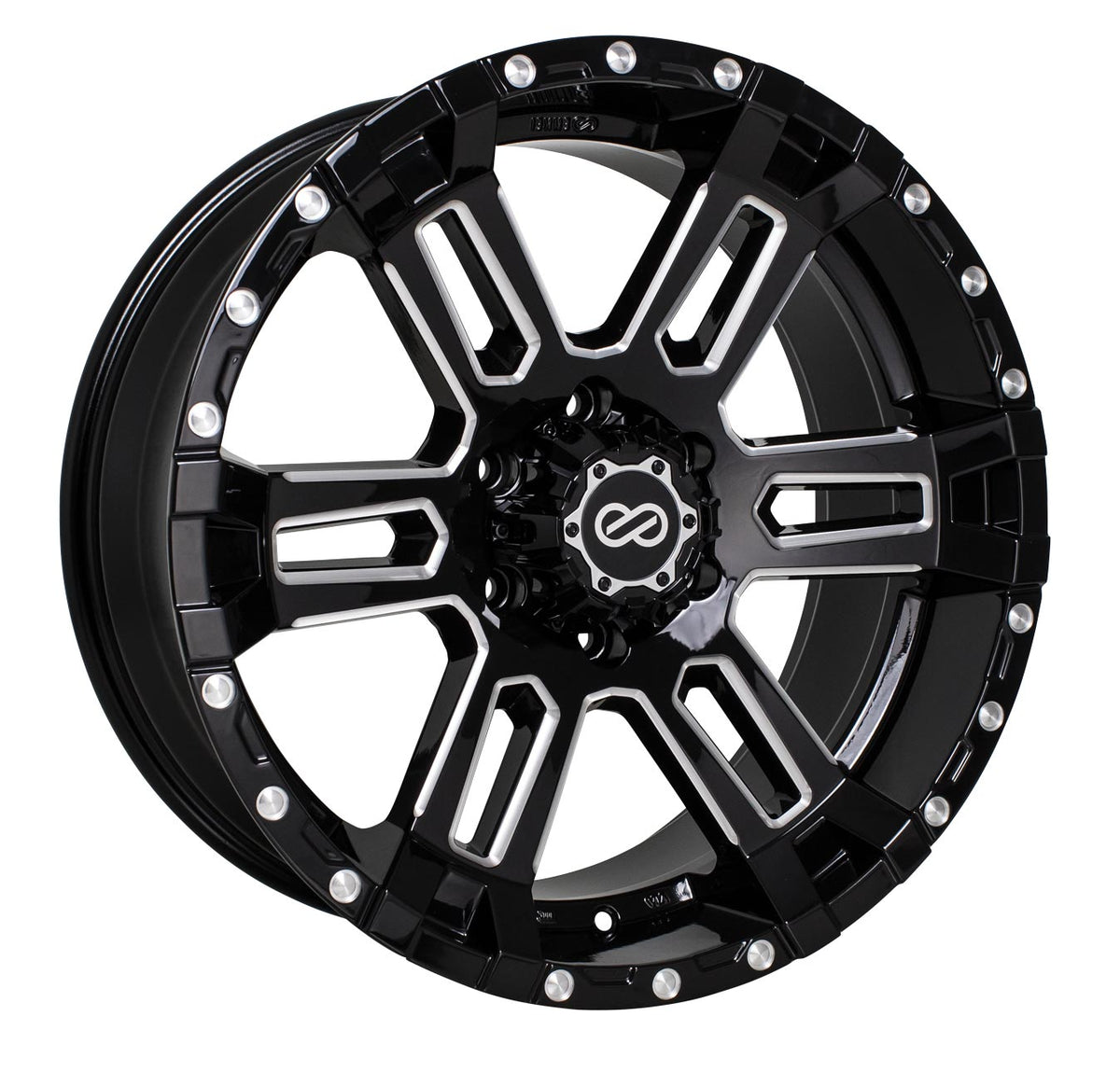 Enkei COMMANDER Black Machined 18x8.5 -10 6x139.7mm 108mm - WheelWiz