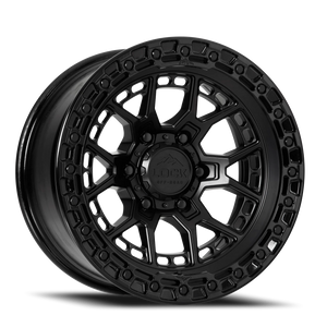 Lock Offroad Commando Matte Black W/ Gloss Black Ring 20x10 +18 6x135mm 87.1mm