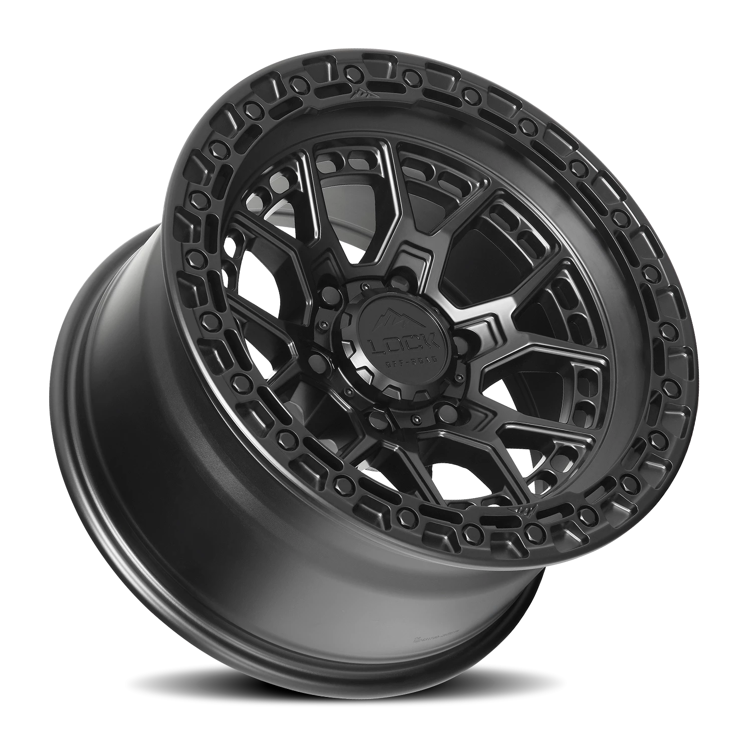 Lock Offroad Commando Matte Black W/ Matte Black Ring 20x9 0 5x127mm 71.5mm - Wheelwiz