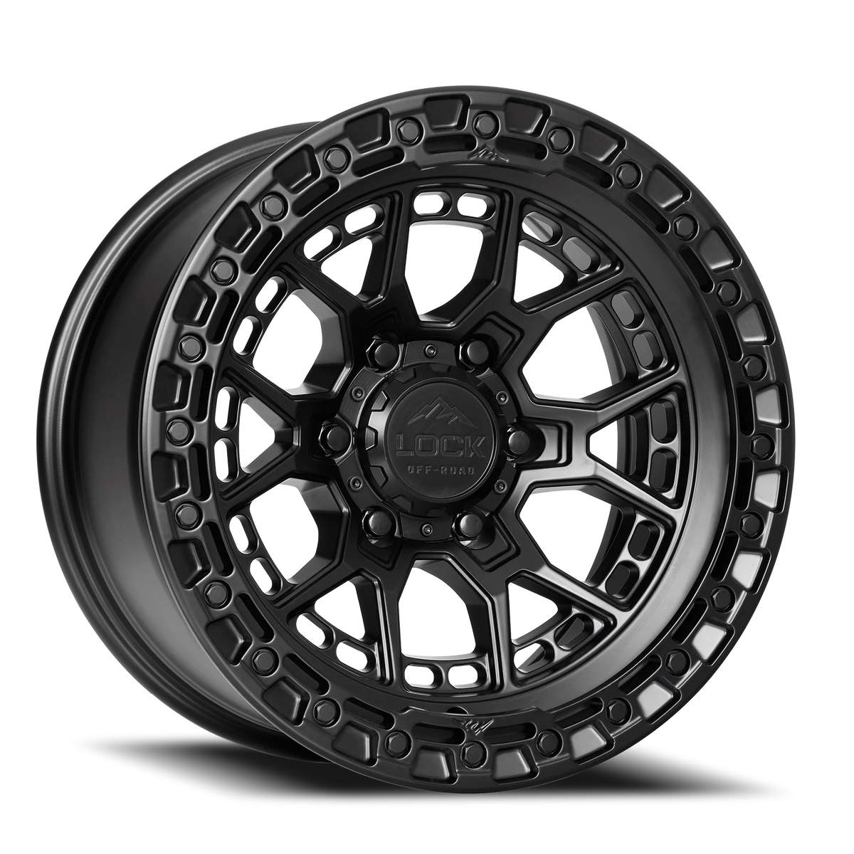 Lock Offroad Commando Matte Black W/ Matte Black Ring 20x10 +18 6x135mm 87.1mm