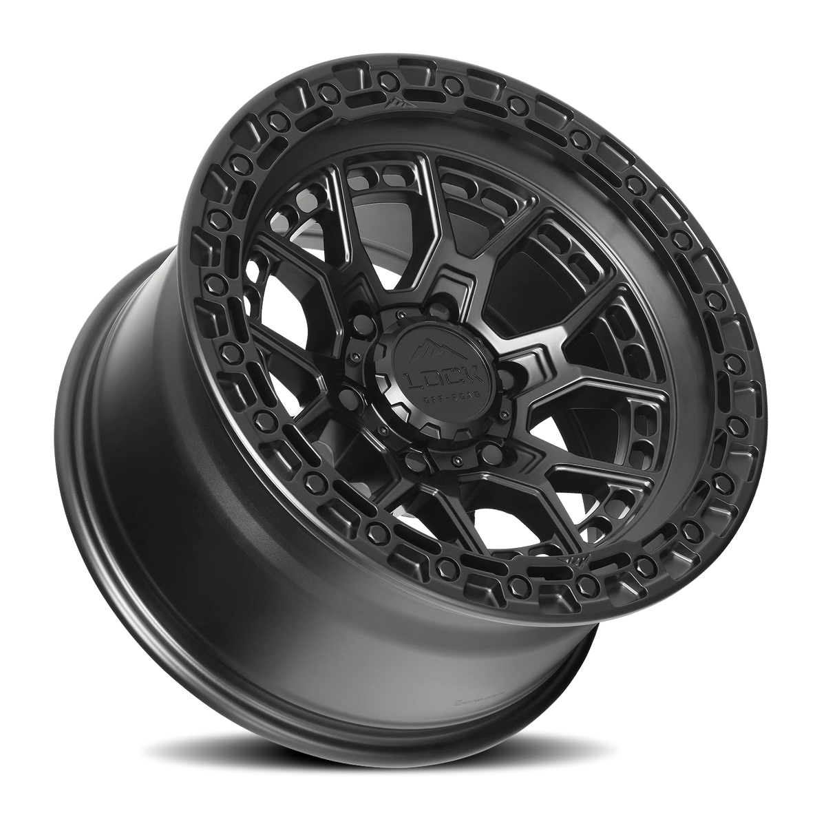 Lock Offroad Commando Matte Black W/ Matte Black Ring 20x10 +18 8x165.1mm 125.2mm